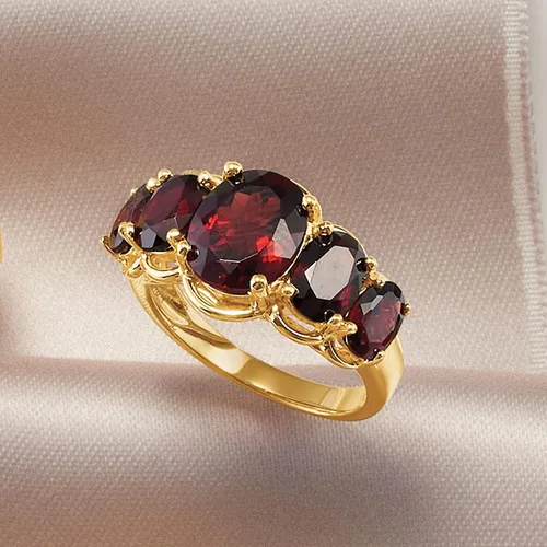 Vista 4 de Ross-Simons 4.50 ct. t.w. Gemstone 5-Stone Ring in 18kt Gold Over Sterling