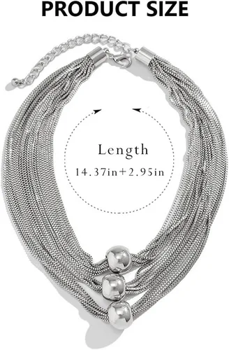 Vista 4 de Sixexey African Choker Necklaces Africa Statement Neck Chain Beads Bib Necklace Accessories for Women