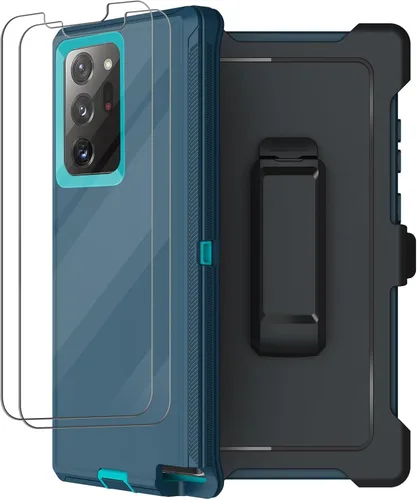 Vista 15 de Funda para Galaxy Note 20 Ultra con clip para cinturón, 2 protectores de pantalla, grado militar, cuerpo completo, resistente, a prueba de golpes