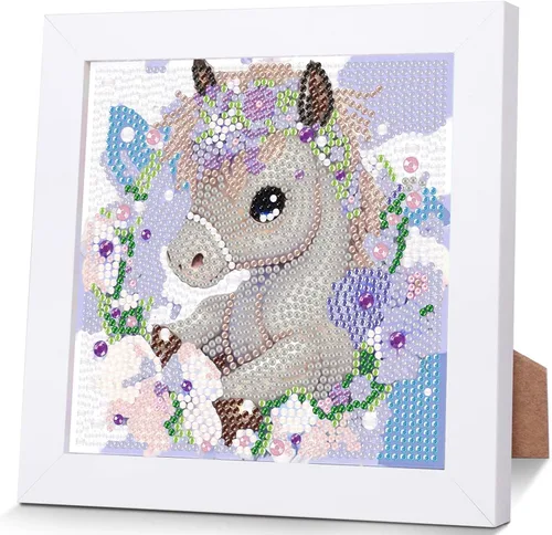 Vista 20 de xackcme Kits de pintura de diamantes de mariposa para niños con marco, arte de diamantes de mariposas para niños de 4 a 8 a 12 años, kit de pintura