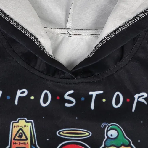 Vista 4 de Sudadera con capucha para niños, suéter para niños de 5 a 10 años