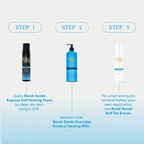 Vista 8 de Bondi Sands Espuma Autobronceadora Express, Ligera, Sin Fragancia, Autobronceador para un Bronceado Uniforme y Sin Rayas, 6.76 fl oz Lightweight