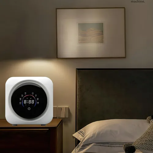 Vista 2 de Mini lavadora y secadora inteligente para montaje en pared, lavadora automática con pantalla digital, diseño compacto de encimera para lencería