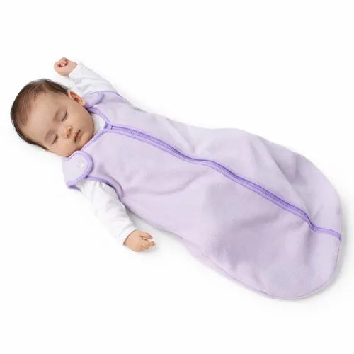 Vista 9 de Baby Deedee Sleep Nest - Saco de dormir de forro polar para bebé, gris, 6-18 meses Patented shoulder snaps and full-length zipper support easy