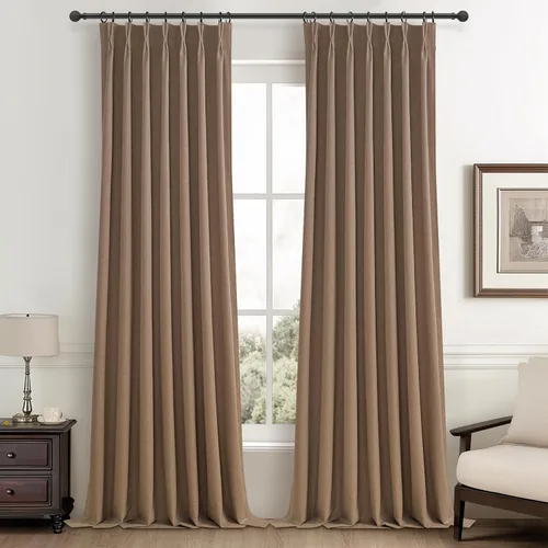 Vista 38 de Cortinas y Drapeados Modernos con Pliegues Pellizco Rosa Bebé de 84 Pulgadas de Largo, Juego de 2 Paneles para Sala de Estar, Cortina de Ventana