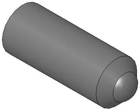 Vista 2 de Kipp kbp-168 hex-socket long-lok acero, para bola émbolo de rosca M12 x 26 mm., Final Force-55 Newton