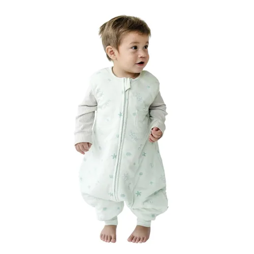 Vista 11 de Dreamsuit Saco de Dormir para Niños Pequeños con Pies – Saco de Dormir Caminante con Piernas, Rayón hecho de Bambú, Verano 0.8 TOG, Cremallera de 2