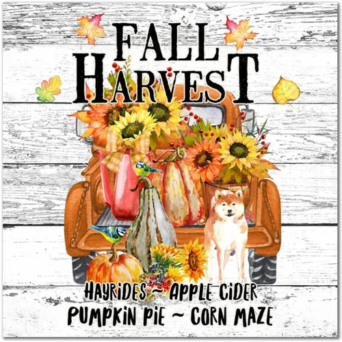 Vista 9 de Fall Harvest Sunflower American Bully - Cartel de madera retro de bienvenida para otoño, placa de pared de calabaza, granja, tablón de madera
