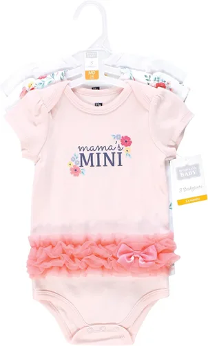 Vista 480 de Hudson Baby baby-girls Cotton Bodysuits 3-pack