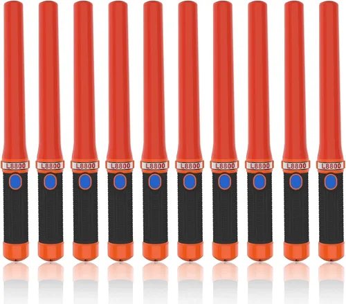 Vista 14 de Bastones LED de control de tráfico de 16 pulgadas, varita de tráfico de señal con 2 pilas C de celda seca (no incluidas), varita de seguridad