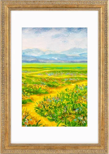 Vista 11 de Golden State Art, Marco de fotos vintage adornado de 14 x 18 pulgadas con paspartú blanco para fotos de 11 x 14 pulgadas o 14 x 18 pulgadas sin