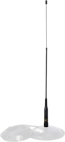 Vista 3 de HYS Tri-Band VHF UHF 137-174/180-260/400-480MHz 100W 20inch 2.15dBi/5.2dBi PL-259 UHF Antena telescópica suave macho para Yaesu Kenwood Motorola