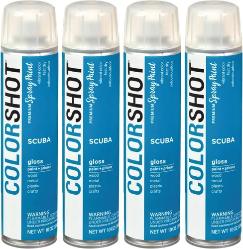 Vista 17 de COLORSHOT Pintura en aerosol brillante, aromaterapia (lavanda) 10 onzas, paquete de 4, pintura acrílica de secado rápido, uso en interiores