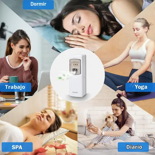 Vista 6 de SVAVO Dispensador Automático de Ambientador - Dispensador de Fragancia Programable para Interiores-Dormitorio, Hotel, Oficina, Lugar Comercial Blanco
