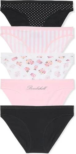 Vista 19 de Victoria's Secret - Ropa interior estilo bikini de algodón para mujer, bragas de cobertura moderada, paquete múltiple (XS-XXL)