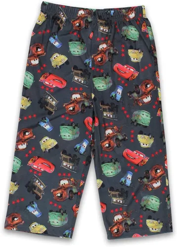 Vista 4 de Disney Cars - Conjunto de pijama de 2 piezas de manga corta para niños pequeños, Multi
