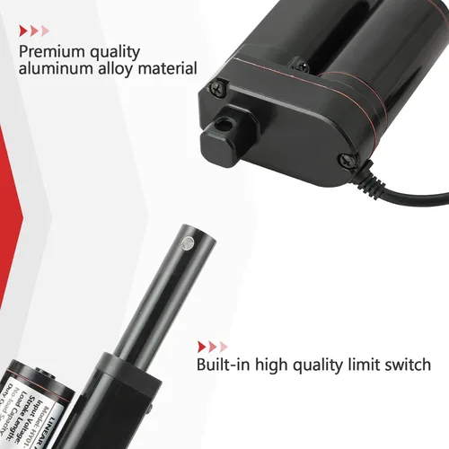 Vista 3 de MAOPINER Actuador lineal de 12V CC, carrera de 2", 900N/202 libras, soporte