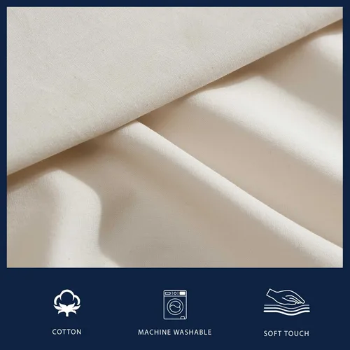 Vista 5 de Nautica - Juego de sábanas tamaño individual, juego de ropa de cama de percal de algodón ligero con funda de almohada a juego, vigorizante y fresco