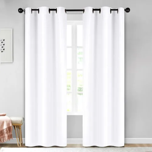 Vista 11 de Superior Cortinas opacas, aisladas, cortinas con bloqueo solar para dormitorio, sólidas, texturizadas, ventana de sala de estar, tejido térmico