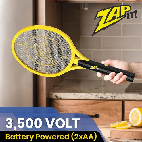 Vista 2 de Zap It Bug Zapper - Raqueta de exterminador de insectos con batería (2 pilas AA incluidas), 3500 voltios, paquete de 2