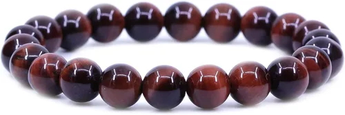 Vista 38 de Amandastone Pulsera elástica de cuentas redondas de 0.315 in con piedras preciosas naturales de 7 pulgadas