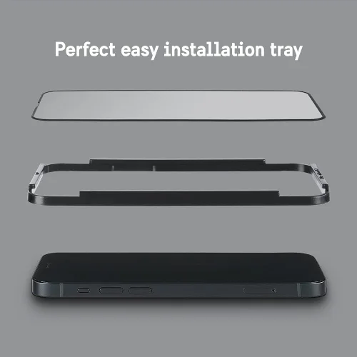 Vista 3 de Pelican Interceptor Series - Protector de pantalla ultra resistente y delgado para iPhone 13 y 13 Pro - 6.1 Pulgadas - Vidrio ultra