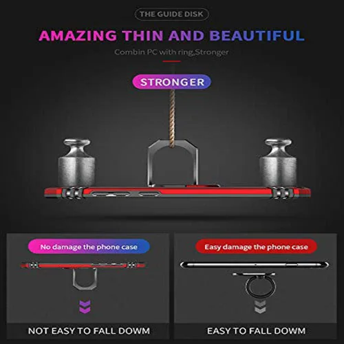 Vista 6 de Funda para Huawei P Smart Z Y9 Prime 2019 con protector de pantalla de vidrio templado, funda híbrida resistente de doble capa, antiarañazos, a