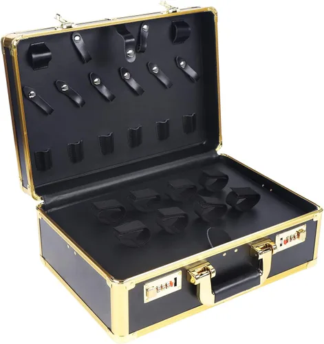 Vista 9 de Gran peluquero salón de belleza kits de herramientas almacenamiento viaje viaje bolsa de viaje peluquero herramientas con cerradura de combinación