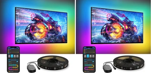 Vista 11 de Govee - Retroiluminación LED para TV, tira de luces LED inteligentes RGBIC para televisores de 55 a 65 pulgadas 99+ Scene Modes, Music Sync