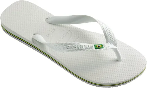 Vista 2 de Havaianas, ojotas brasileras para mujer., Blanco