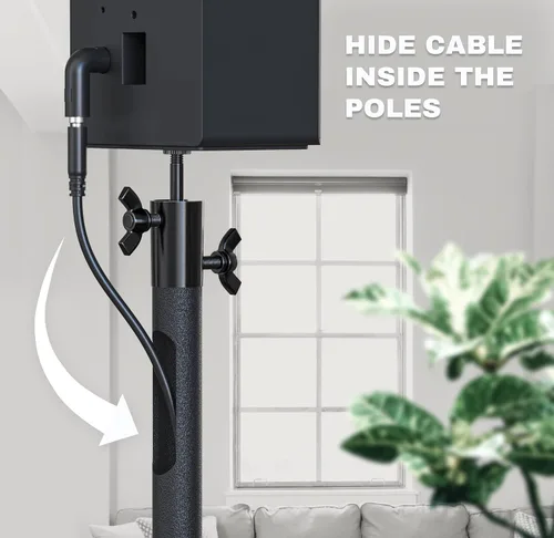 Vista 3 de Skywin VR Stand and Hidden Cable Set Compatible with HTC Vive Index Base Station - Tempered Glass HTC Vive Stand and Cable Set for Vive and Rift