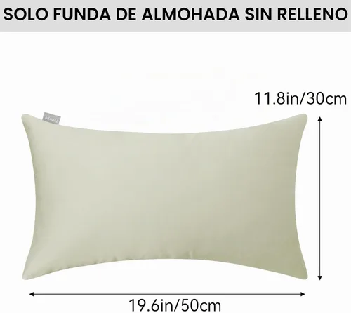 Vista 5 de Thmyo - Paquete de 4 fundas de almohada decorativas de 100 % algodón para lumbar, cómodas, sólidas, para Navidad/Halloween, fundas de cojín Blanco