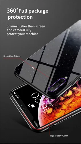 Vista 4 de IVY Funda de cristal templado para Huawei Honor 9X Pro / Y9s Case - A