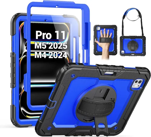 Vista 20 de SEYMAC para iPad Pro de 11 pulgadas Funda M5 2025/M4 2024, Funda Protectora Resistente a Prueba de Golpes con Protector de Pantalla, Soporte