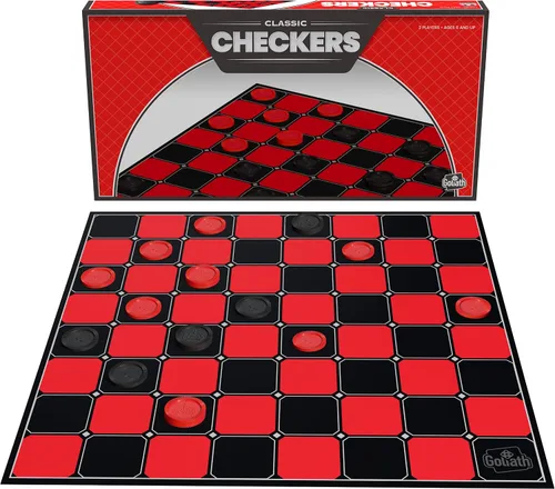 Vista 2 de Goliath Damas - Juego clásico con tablero plegable y damas entrelazadas (exclusivo de Amazon)