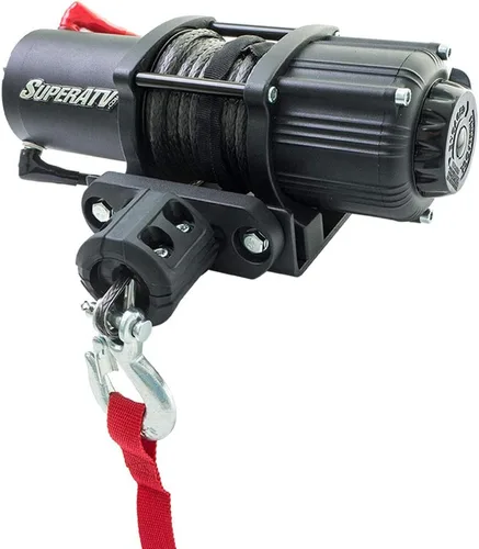 Vista 2 de SuperATV Cabrestante de 3500 libras con placa de montaje de cabrestante para Can-Am Maverick X3 (ver ajuste) Incluye refuerzo de marco Con