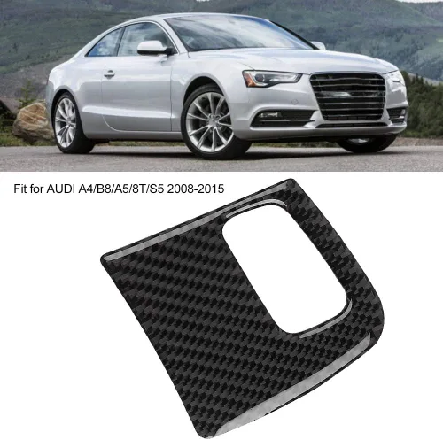 Vista 2 de Acouto Marco de orificio para llave, fibra de carbono, interior de coche, cubierta de marco, ajuste de accesorio automático, reemplazo