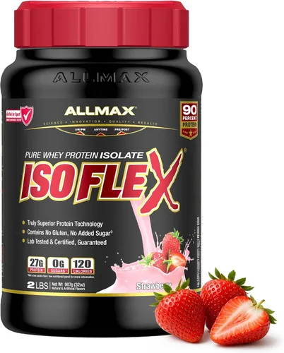 Vista 10 de ALLMAX Nutrition - ISOFLEX Polvo de Proteína de Suero, Proteína de Suero Aislada, 27g de Proteína, Pastel de Cumpleaños, 2 lb