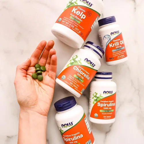 Vista 7 de NOW Foods Suplementos, Clorela orgánica de 500 mg con clorofila natural, beta-caroteno, carotenoides mixtos, vitamina C, hierro y proteína, 200
