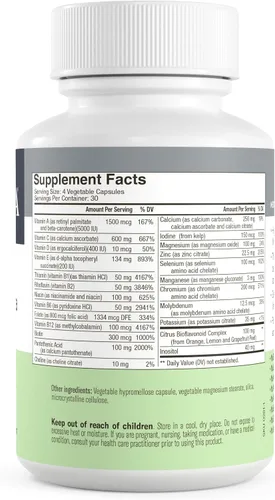 Vista 7 de Freeda Multivitamínico de máxima fuerza – Suplemento diario de alta potencia para adultos activos (hombres y mujeres) – Sin hierro – Compatible