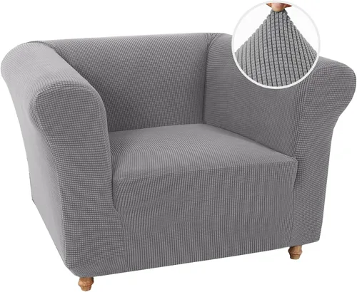 Vista 24 de Turquoize Funda elástica para silla estilo Chesterfield para sala de estar, 1 pieza, funda de sofá suave y antideslizante con tela jacquard gruesa