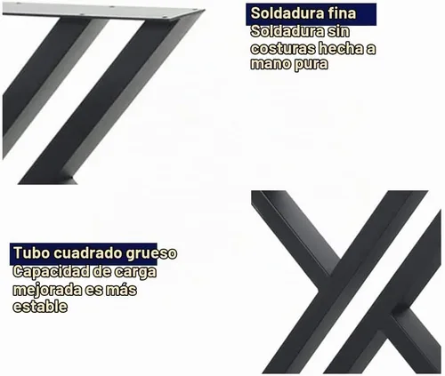 Vista 4 de Patas de mesa de metal con forma triangular de 28 pulgadas de alto, patas de escritorio modernas de hierro fundido soldado, proyecto de bricolaje