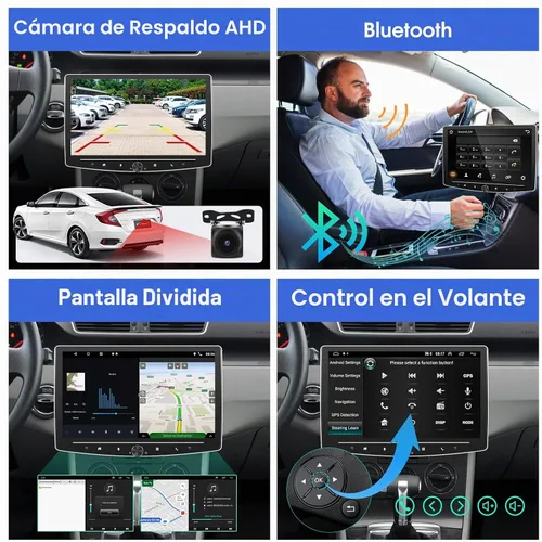 Vista 5 de [4G+64G] 10 pulgadas Android Solo DIN Pantalla Táctil Estéreo Carplay Radio