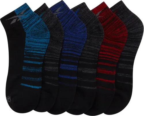 Vista 4 de Reebok Calcetines básicos acolchados de corte cuarto para niño (paquete de 6)