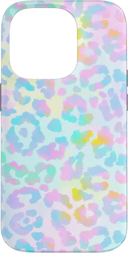 Vista 17 de Colorido lindo arco iris Tie Dye sirena Boho Leopard caso para iPhone 17