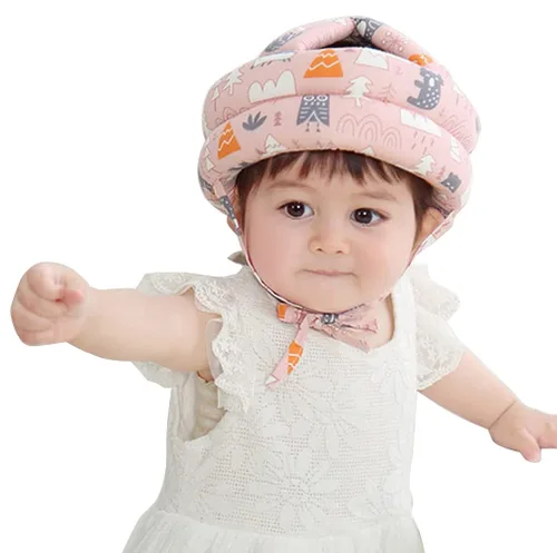 Vista 6 de Casco para caminar para niños pequeños, protector de cabeza para bebé que camina, sin golpes, sombrero protector de cabeza protector para la cabeza