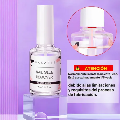 Vista 4 de Makartt Removedor de pegamento para uñas a presión: 0.3 fl oz de pegamento para puntas de uñas, uñas acrílicas, uñas postizas, removedor