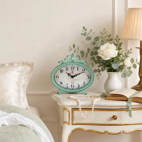 Vista 5 de NIKKY HOME Reloj de mesa estilo vintage