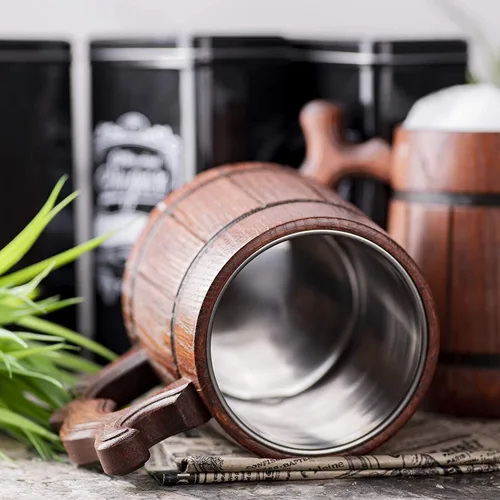 Vista 7 de ffxiv - Taza de madera Tonberry. Regalo para jugadores. Jarro de cerveza. Taza de cerveza de madera personalizada. Regalo personalizado para él