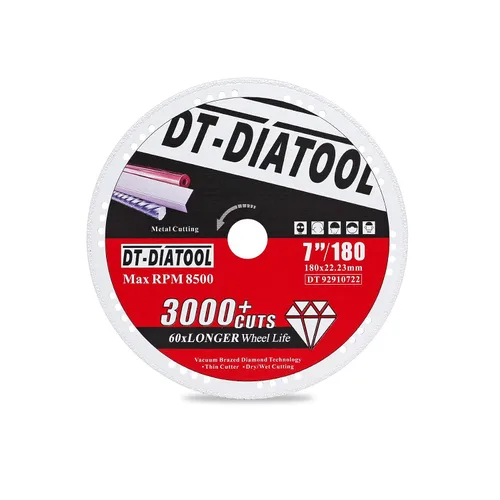Vista 22 de DT-DIATOOL Ruedas de corte de diamante de 4 x 7/8 "para cuchillas de corte de metal de acero y hierro para amoladora angular